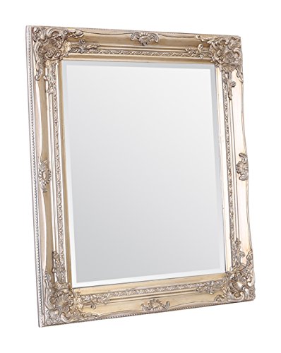 Select Mirrors Rhone Wall Mirror – French Vintage, Antique Baroque Style - 50cm x 60cm (Antique Champagne)