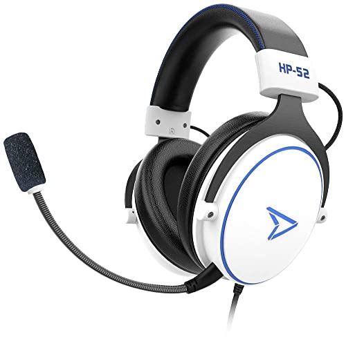 Pixminds HP-52 Gaming Over Ear Cuffie cablate Stereo Bianco Controllo volume