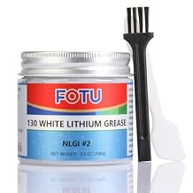 FOTU 130 White Lithium Grease - High Performance Lubricant for Bearings, Chains, Garage Door Hinges & Window Tracks, Long-Lasting Rust Protection 3.5 Oz, 1-Pack