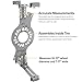 WheelWise Wheel Fitment Simulator - Tire/Rim Fit Size Measuring Mockup Tool, Supports 14 to 20 Inch Wheel Diameters and 7 to 10 Inch Widths, 6-Lug Bolt Pattern