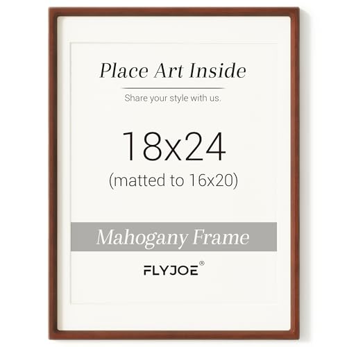 18 x 24 Poster Frame, USA-Sourced Natural Mahogany Wood Picture