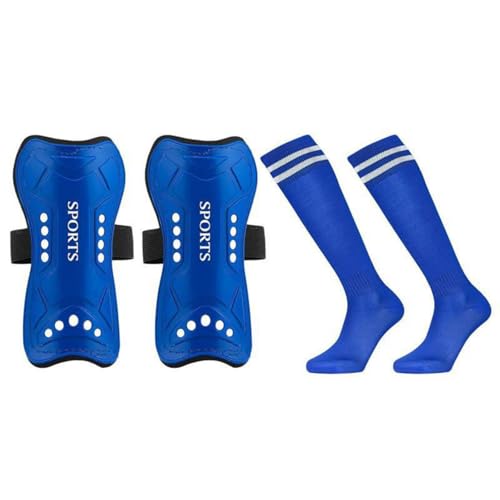 LLINthy Espinilleras y calcetines de fútbol para niños y niñas de 3 a 18 años para juego de fútbol