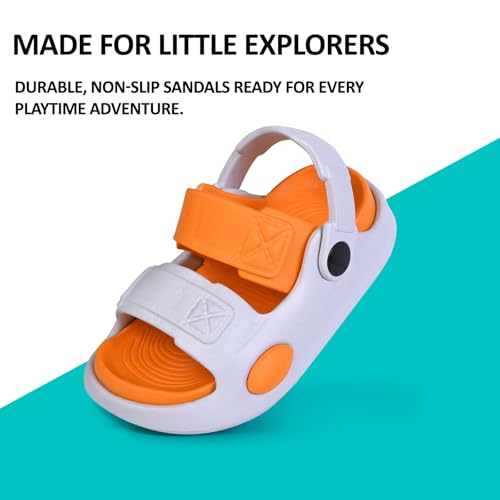 Image of GLJ Kids Comfort Clogs Sandals For Boy And Girl, 1 to 4 Years, Two-Strap Design, Easy To Wear Slip On, Dust and Waterproof, 7101