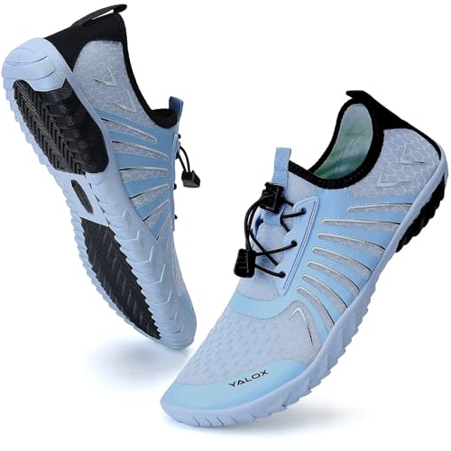 Image of YALOX Water Shoes Men's Women's Swim Shoes Outdoor Beach Barefoot Quick-Dry Aqua Pool Socks Swimming Yoga Surfing Exercise