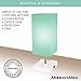 Modern Teal Aqua Small Table Lamp w USB Quick Charging Port, Great for LED Bedside, Desk, Bedroom, and Nightstand Lamps or Other Table Lights by MissionMax ['120cm (47.2 inch ) x 2']