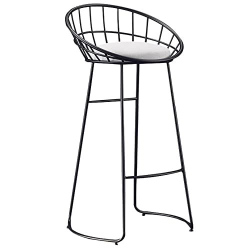 Tabouret de bar 75 cm robuste capacité 330 lbs pour îlot de cuisine noir