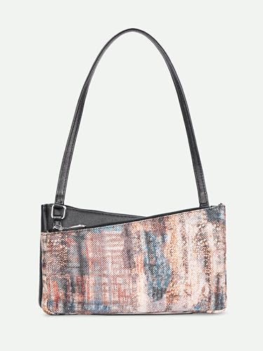 Image of ZOUK Kiya Small Shoulder Bag for Women - Dual-Sided Shoulder Bag with Criss-Cross Design| Handcrafted Purse with Dual Zipper Compartments & Water-Resistant Lining |