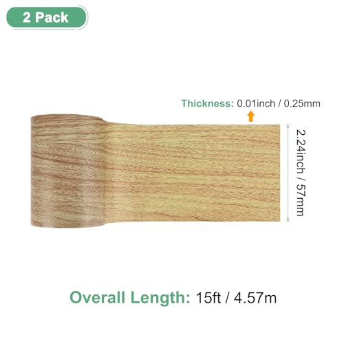 Image of M METERXITY 2-Roll Wood Grain Repair Tape, 2.24in x 15ft Textured Realistic Self-Adhesive Wood Floor Tape Contact Paper for Furniture /Floors /Home [Brown Pine]