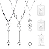 3 Sets Retractable Badge Reel Lanyards with ID Holder, Cute Womens Beaded Bling Necklace Lanyards for ID Badges and Keys, Cool Badge Lanyards for Women Nurses Teachers Designer