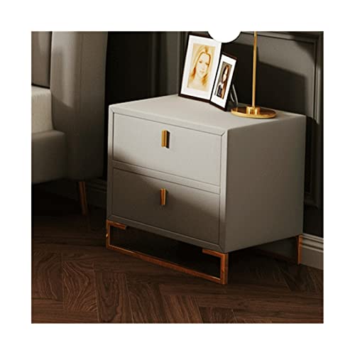 ZJHFFFG Nightstand Storage Unit Bedside Table Bedroom Bedside Locker Storage Corner Cabinet Living Room TV Side Cabinet Double Drawer Square Bedside Table Bedside Table