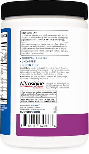 Image of Nutricost Pre-X Extreme Pre-Workout Powder Complex (Grape) 30 Servings