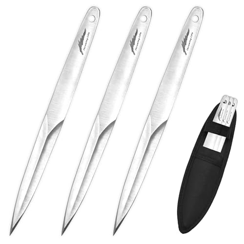 Throwing life 3pcs Throwing Spike Sets Throwing Knife Set – Durable Stainless Steel Throwers for Sport Practice, Outdoor Fun, and Skill Training | Small/Medium/Large Sizes (Small)