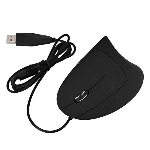 QANYEGN Left Hand Wired Vertical Mouse, USB Ergonomic Vertical Mouse, 6 Buttons Gaming Mice for Laptop Computer