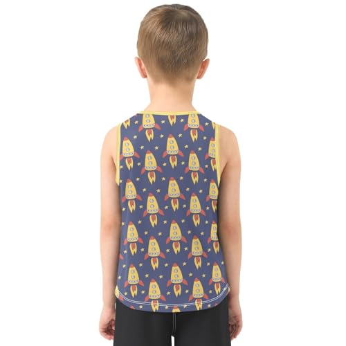 Baby Boys Sleeveless Tank Top Rockets Toddler Athletic Vest 3-10T3