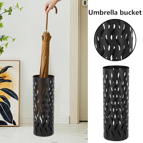 Porte-parapluie pour entrée, support de rangement cannes de marche hôtel - 8