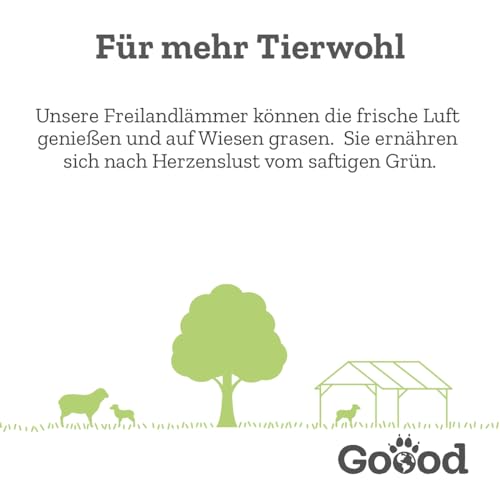 Goood Adult Freilandlamm – Trockenfutter, Hundefutter – getreidefrei, für Knochen und Gelenke, mit hochwertigen Proteinen - für alle Rassen und Größen - 1,8kg