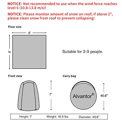 Alvantor Carpa Pop Up Iglú Beige 3 Personas miniatura 3