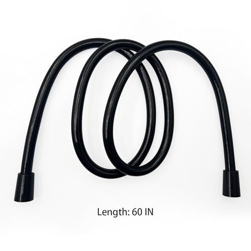 Image of Replacement Shower Hose for RV Camper 6in Flexible & Kink-Free Heavy Duty PVC Lead-Free Black