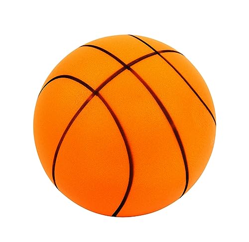 Limecute Silent Basketball Indoor Training Quiet Foam Ball Highly Elastic in The Lab (Diameter 9.4, Orange)