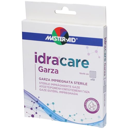 MASTER AID Idracare Garza Impregnata Sterile 10x10cm, 10 Garze