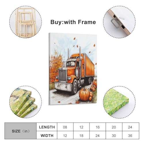 Camion géant décoration murale impression sur toile affiche moderne 40x60cm - 2