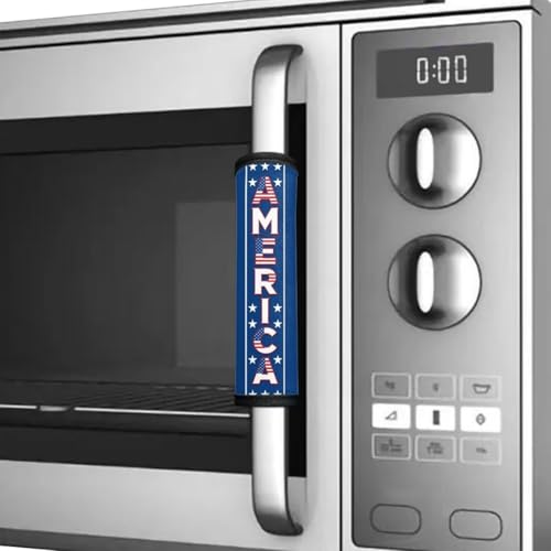 Image of Fridge Door Handle Covers 250 Years of America Decor 6-Piece Refrigerator Handle Covers Washable Kitchen Appliance Decor Handles, Keep Appliance Clean for Fridge Microwave Stove Dishwasher