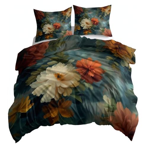 Parure de lit gris vert 200x200 avec housse de couette microfibre