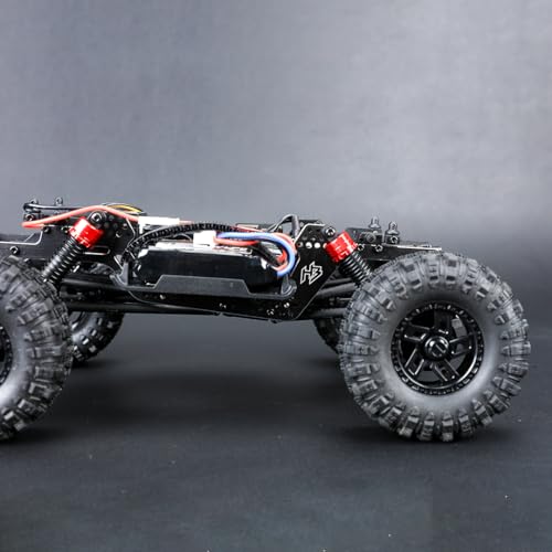 Helidirect HobbyPlus CR-18P EVO PRO Brushless with Furitek Starter 2S ESC - Remote Control Car, RC Car, 1/18 Scale 4WD Off-Road Vehicles, RC Crawler 2-Speed Transmission, Black & Red