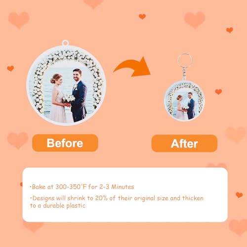 Auihiay 25 Sheets White Printable Shrink Plastic Sheets, Shrink Films Papers for Inkjet Printer Kids DIY Crafts and Mothers Day Gifts Easter Ornament, 8.3 x 11.6 inch / 21 x 29.5 cm