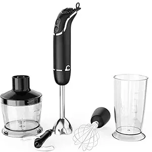koios Multi-use 6-Speed Immersion Hand Blender/Mixer with 2-Cup Food Processor, Stainless Steel 304(18/8)