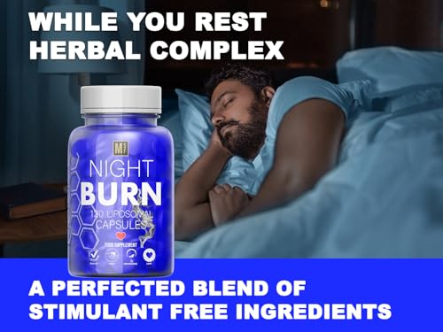 Night Burn Liposomal 120 Capsules for Women and Men 60 Days Supply | Vegan | Size Management | 50% More Than Other Brands High Strength Supplement - Image 6