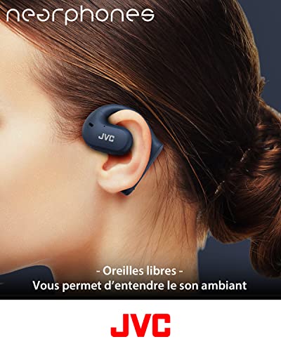 JVC Nearphones écouteurs True Wireless Design Oreilles Libres Water Proof IPX4 pour Le Running Micro Fonction Mute Autonomie 17H Bluetooth 5.1 HA NP35T B - vue 3