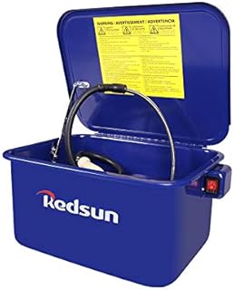 Parts Washer 3.5 Gallon Capacity Tank Cabinet Portable Automotive Parts Cleaner for Wheel Bearings, Gears, and carburetors (Blue)…