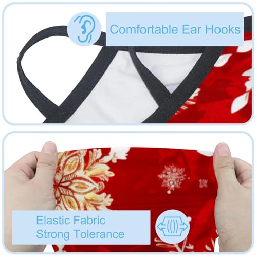4 Pieces Christmas Snow Neck Gaiter Bandana Face Mask, Sun Cooling Scarf Gator Cover Head for Men Women 5
