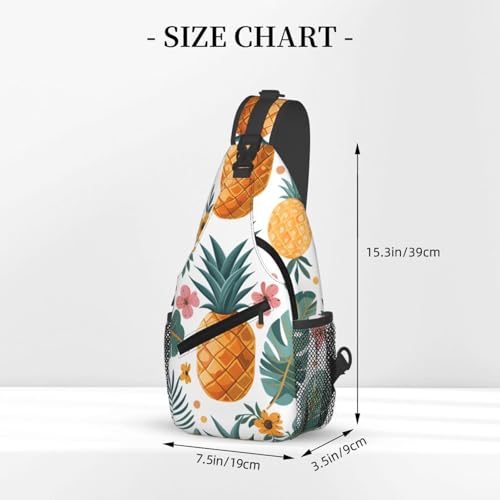 Bolso bandolera con diseño de piña para hombre y mujer miniatura 3