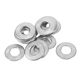 Cabilock 20pcs Knurled Spring Washers Set Stainless Steel Lock Gaskets for Industrial Machinery Automotive Parts and Outdoor Equipment Multi Use Metal Washers for Secure Fastening