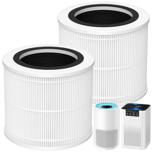 AP100 AP102 Replacement Filter Compatible with AromaRoom AP100-A, AP102, AP100-B, AP100-C, Core Mini Air Purifi-ers, 3-IN-1 HEPA and Activated Carbon Filter, 2 Pack (White)