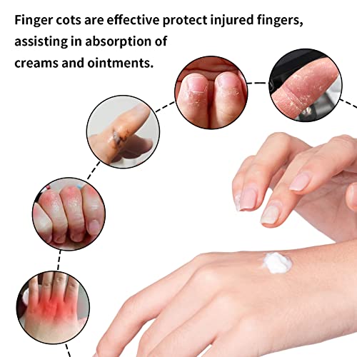 tifanso-12-PCS-Finger-Cots-Finger-Protectors-Gel-Finger-Gloves-Covers-Fingertip-Sleeves-Guards-for-Cracked-Skin-Trigger-Finger-and-More-Large-Size