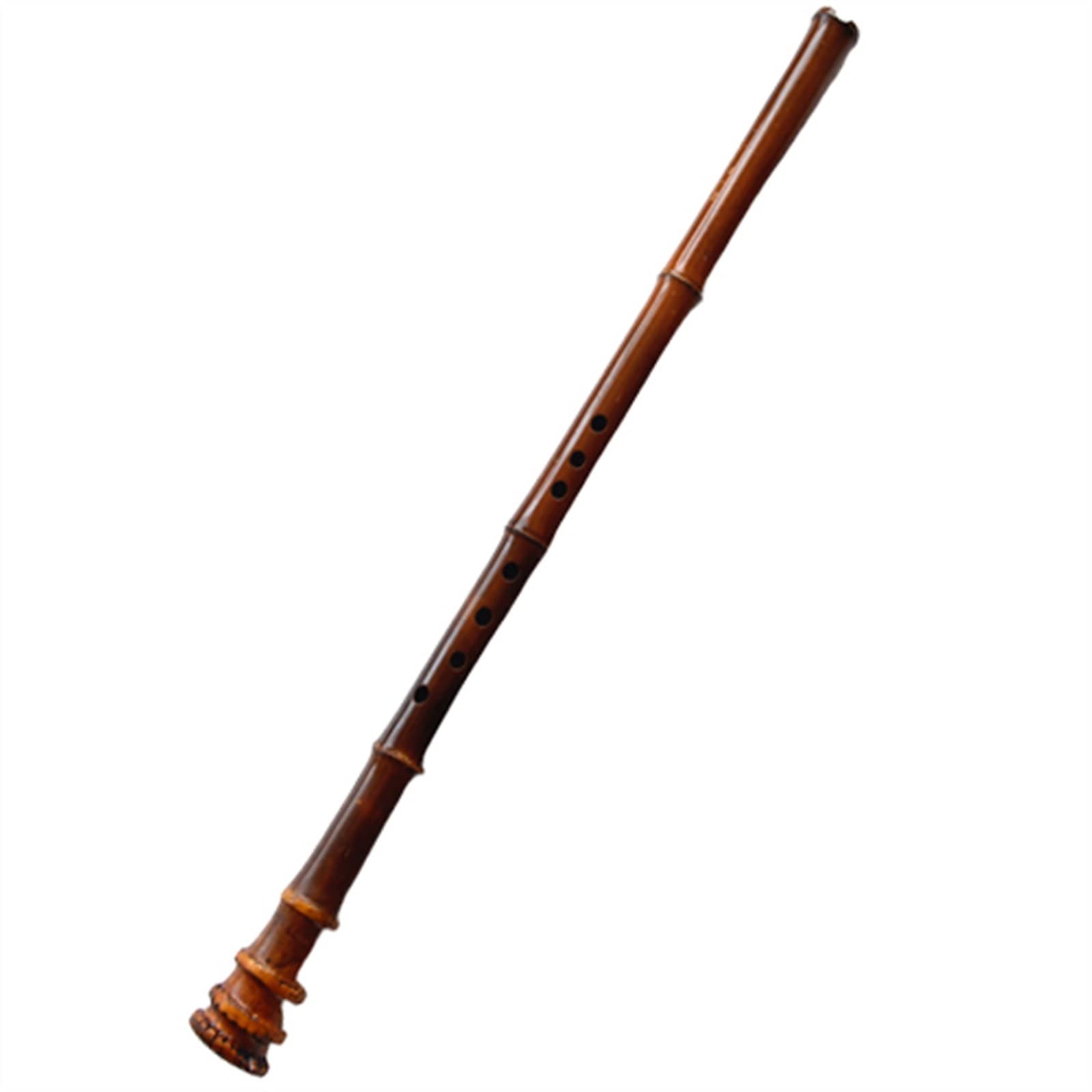 Professional Bamboo Flute Smoked Dongxiao Professional Playing Eight-hole Big Head Bamboo Flute Musical Instrument D/E/F/G Tone Bamboo Flute Musical Instruments (Color : F)