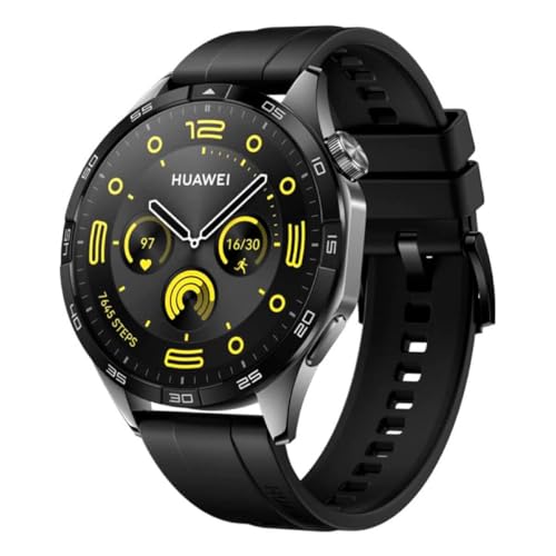 HUAWEI WATCH GT 4 Smart Watch for men women - Up to 2 Weeks Battery Life Fitness Tracker - Compatible with Android & iOS - Health Monitoring with Pulse Wave Analysis - GPS Integrated -Black