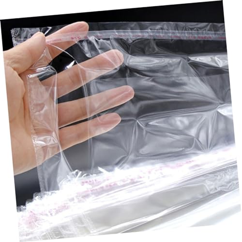 100pcs Self-sealing Transparent Plastic Packing Bags for Clothes Shoes and Accessories Odorless Garment Storage Bags with Self-adhesive Closure4