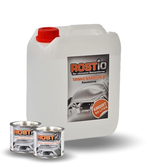 Set di guarnizioni per serbatoio da 5 litri, 2 x 250 ml, rivestimento per serbatoio, antiruggine e sigillatura del serbatoio