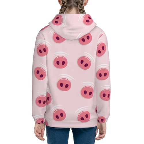 Cute Pig Nose Kids Pullover Hoodies Boys Sweatshirts Girls Athletic Clothes with Pocket4