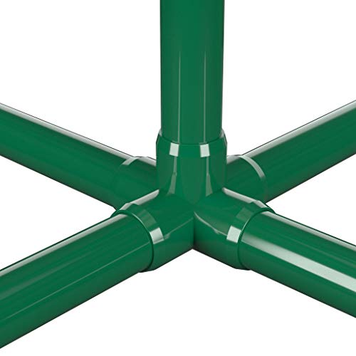 Formufit F0345Wc-Gr-8 5-Way Cross Pvc Fitting, Furniture Grade, 3/4" Size, Green (Pack Of 8) #TOP4
