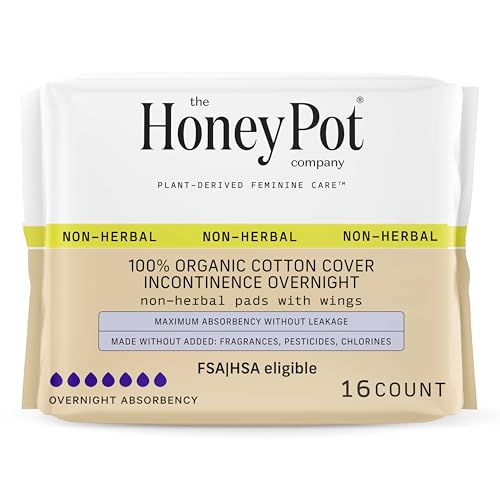 Image of The Honey Pot Company - Cotton Comfort - Overnight Incontinence Pads