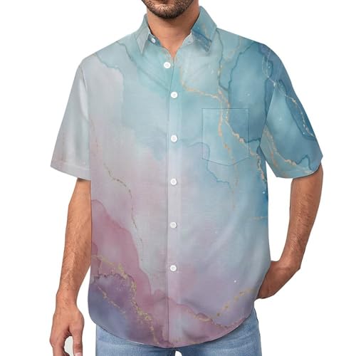 Art fluide col revers et feuille d'or pour une blouse homme d'une finesse absolue