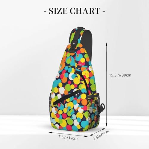 Morrales Sling Bag Unisex Negro para Viaje miniatura 2