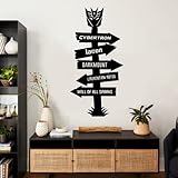 Transformers Trransformer Pathway Signage Cartoon Wall Sticker Art Decal for Girls Boys Room Bedroom Nursery Kindergarten House Fun Home Decors Stickers Wall Art Vinyl Decoration Size (40x24 inch)