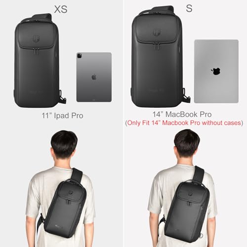 Sling Bag Crossbody Backpack Compact EDC Daypack for Men Minimalist Chest Shoulder bag 14" MacBook Pro M4, 13" MacBook Air/Pro2