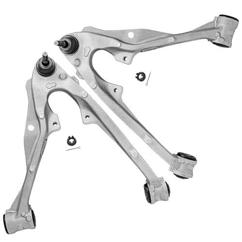 Image of Detroit Axle - 6pc Front End Control Arms Kit for 2007-2013 Chevrolet Silverado 1500 GMC Sierra 1500 Avalanche Suburban Yukon XL 1500 Cadillac Escalade, 2 Outer Tie Rod Ends 4 Upper Lower Control Arms
